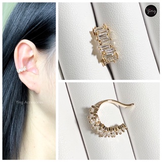 Ear Cuff  งานเพชร CZ สีทอง (1 ชิ้น)