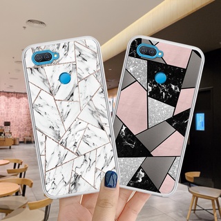 สีสันเรียบง่าย เคส OPPO A12 A5s A7 A12s AX7 A11k เคสโทรศัพท์เคสกันกระแทกซิลิโคนใสนุ่มเต็มกล้องปก 301-1