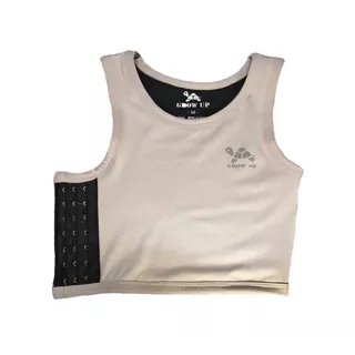 เสื้อกล้ามทอมครึ่งตัว สีครีม