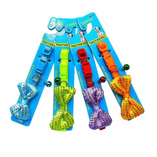 2050HisoPets ปลอกคอ 10มิล*12นิ้ว (1ชิ้น) โบว์ 1 สี