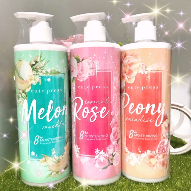 พร้อมส่ง/แท้ cute press บอดี้โลชั่น มอยซ์เจอร์ไรซิ่ง ขนาด 490 มล. ผิวหอม นานถึง8ชม.