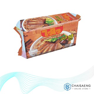 (แพ็ค 10) Wai Wai Instant Noodles Palo Duck Flavour บะหมี่กึ่งสำเร็จรูปรสเป็ดพะโล้ 60 กรัม