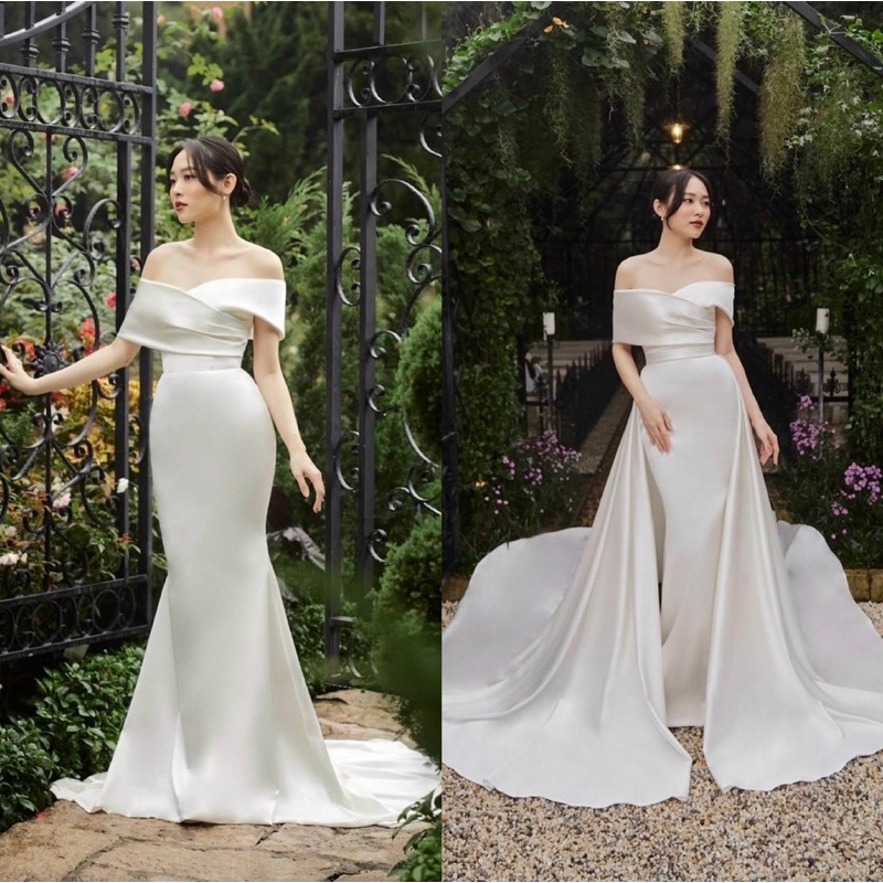 2 IN 1 BODY DRESS WITH FLAT SHOULDER FISH TAIL + SCREENUDE INCLD Full size S/M/L/XL (100% SELF-RECOR