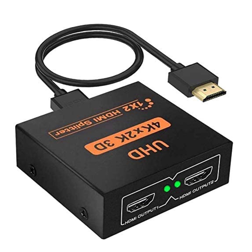 SPLITTER 4K * 2K 1 in 2 Out   รับประกัน 1 ปี  เข้า 1 ออก 2 แบบมิลเลอร์ ภาพซ้ำกัน 17201