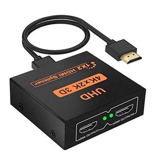 SPLITTER 4K * 2K 1 in 2 Out   รับประกัน 1 ปี  เข้า 1 ออก 2 แบบมิลเลอร์ ภาพซ้ำกัน 17201