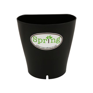 กระถางแขวนพลาสติก SPRING 13 ซม. สีดำ  PLANT POT PE SPRING 13CM BLACK