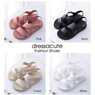 Defect Sale!! ⭐️ มีตำหนิ ไซส์ 36-41😊 dressacute รองเท้าแตะรัดส้น 08