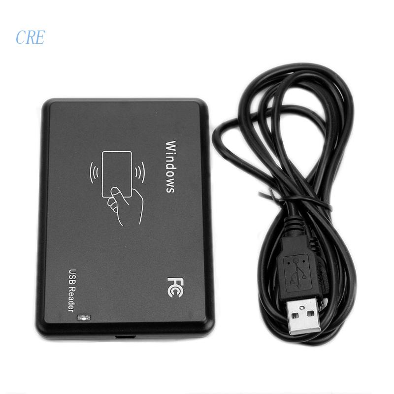 Cre เครื่องอ่านการ์ดอัจฉริยะ 125Khz USB RFID EM4100