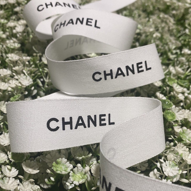 ใหม่ ริบบิ้น Chanel ribbon 2.5cm แท้ % พิมนูน ผ้าไม่วาว กดสั่งได้เลย