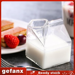 Gx- กล่องแก้วใส ทรงสี่เหลี่ยม ใช้ซ้ําได้ สําหรับใส่นม