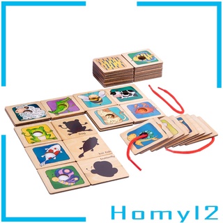 [Homyl2] การ์ดเกมจับคู่รูปสัตว์ของเล่นเสริมการเรียนรู้สําหรับเด็ก