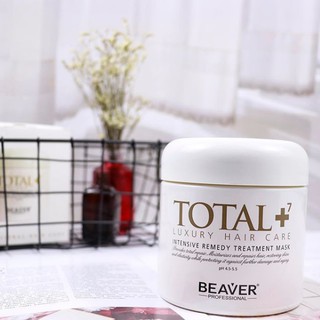 Beaver total 7 Luxury hair care treatment mask 500g ทรีตเม้นท์สูตรเข้มข้น เหมาะสำหรับฟื้นฟูสภาพผมที่อ่อนแอ แห้งเสีย