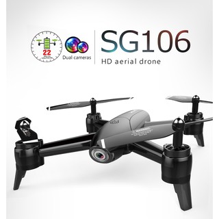 【MFH1_】โดรนของเล่น SG106 Drone โดรนระดับเริ่มต้น 1080P 720K 1600mAh Wifi Fpv