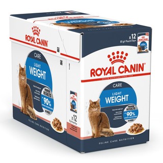 Royal Canin Light Weight Gravy Cat Pouch 12 ซอง รอยัลคานิน อาหารแมว อ้วนง่าย อาหารเปียก อาหารแมวอ้วน