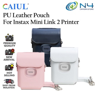 Fujifilm Instax Mini Link 2 กระเป๋าเคสหนัง PU พร้อมสายคล้องไหล่ สําหรับเครื่องพิมพ์ 9.7*4*13.5 ซม.