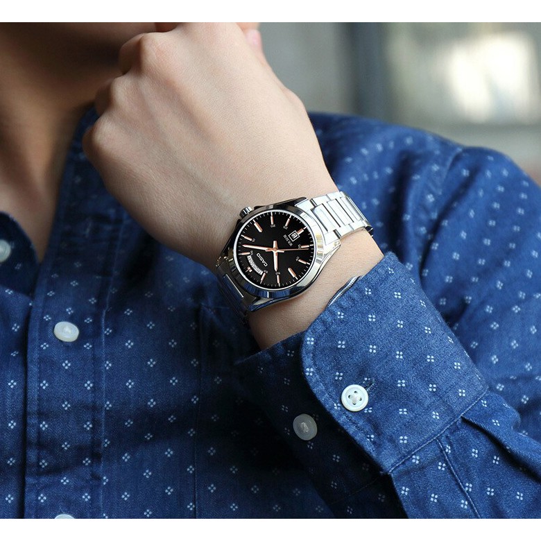 casio ของแท้ประกันศูนย์ นาฬิกาคาสิโอ ผู้ชาย รุ่น MTP-1370D / SMILEYTIME ขายแต่ของแท้ ประกันศูนย์cmg/c-thong
