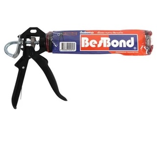 ปืนยิงซิลิโคนแบบเหล็ก BESBOND แกนคู่ 10 นิ้ว สีแดง