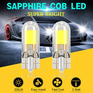 10Pcs w5w LED T10 Sapphire &amp; COB รถ 200LM Super Bright Drive-freeWedge โดมอ่านโคมไฟหลอดไฟ 12V 6000K