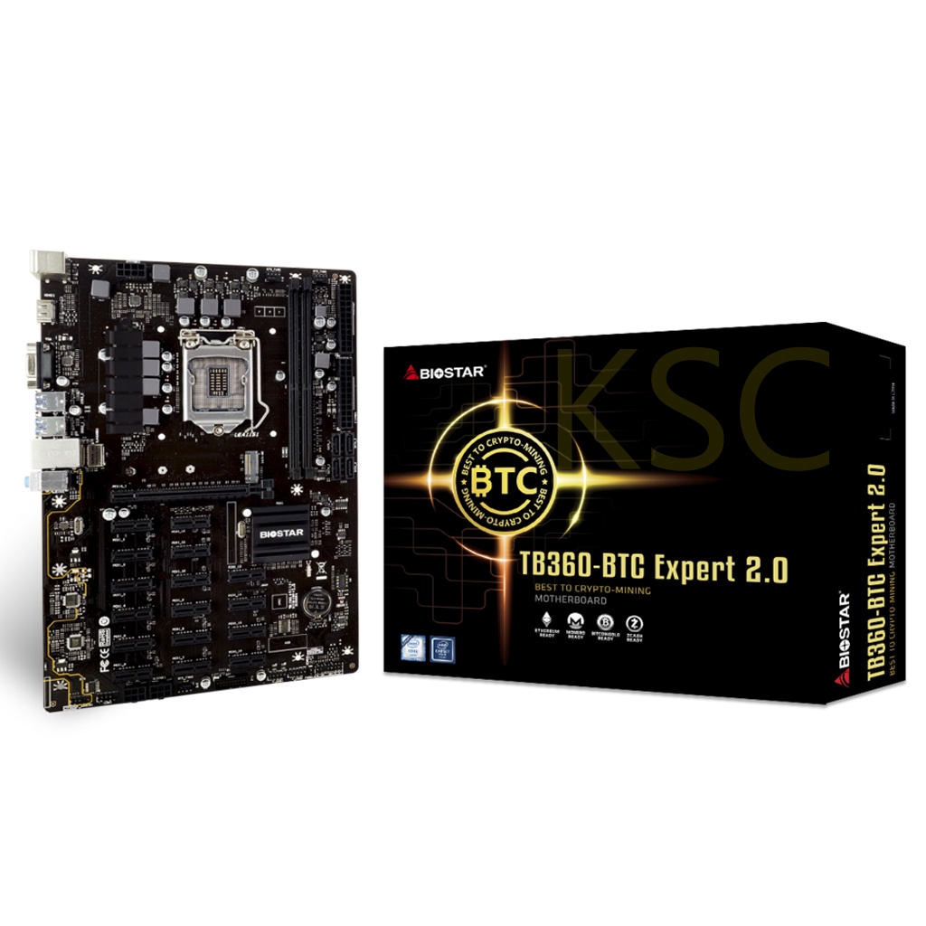 BIOSTAR TB360-BTC Expert เมนบอร์ดสำหรับขุดเหมือง LGA1151-v2