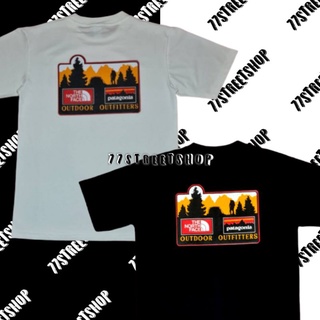 💙DRG💙เสื้อยืด Patagonia x The North Face T-Shirt 100% Cotton