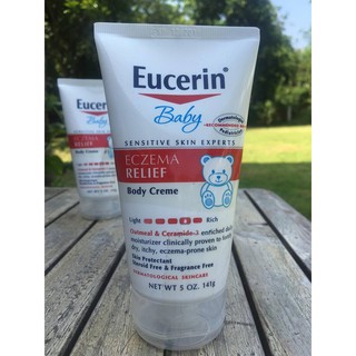 55% OFF ราคา Sale!! ยูเซอรีน เบบี้ครีม สำหรับผิวแพ้ง่าย Eucerin® Baby, Eczema Relief, Body Cream 141g ผิวผื่นแพ้