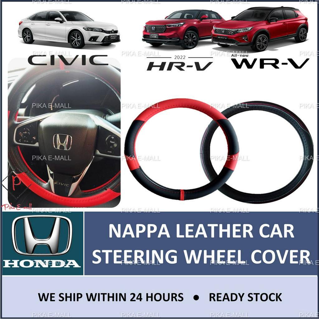 [Nappa Leather] ปลอกหนังหุ้มพวงมาลัยรถยนต์ สําหรับ Honda HRV 2022 Civic FE Civic FE FC FK GEN 10 GEN 11 HRV 38 ซม.