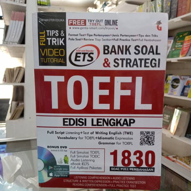 Question BANK & Toefl ETS STRATEGY ORIGINAL COMPLETE EDITION + ดีวีดี BONUS