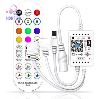 WiFi Smart RGB Music Controller for LED Strip Light + Infrared Remote Control 24 Keys Wireless for Color Strip Lights