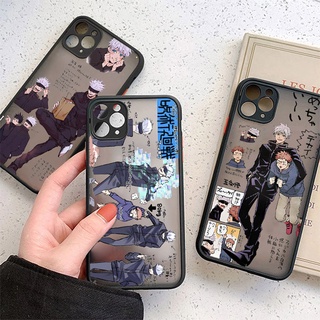 เคสโทรศัพท์มือถือ PC แข็ง ผิวด้าน ป้องกันเลนส์กล้อง ลายการ์ตูนอนิเมะ Jujutsu Kaisen สําหรับ iPhone 14 Pro Max 13 12 11