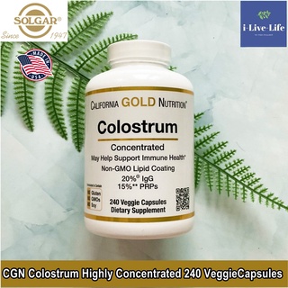 คอลอสตรัม Colostrum, Concentrated 240 Capsules - California Gold Nutrition #คอลอสตรุ้ม