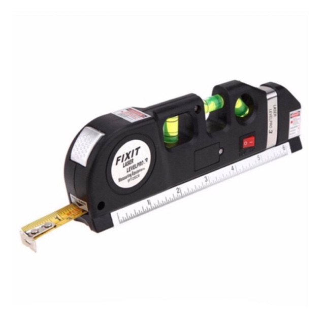 ถูกที่สุด ตลับเมตร Laser เครื่องวัดระดับน้ำพร้อมเลเซอร์กะระยะ วัดระดับน้ำ มีแสงเลเซอร์ แบบพกพา