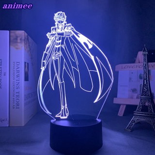 โคมไฟกลางคืน Led รูปการ์ตูนอนิเมะ Suzaku Kururugi 3d สําหรับตกแต่งห้องเด็ก ของขวัญวันเกิด