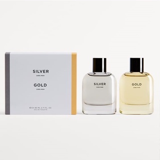 (พร้อมส่ง) น้ำหอมZARA แพคคู่ SILVER + GOLD 80ML