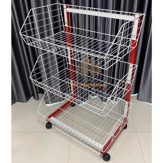 ชั้นวางสินค้า  ที่วางขนม เชลฟ์ใส่ขนม 3ชั้น 74c.m.