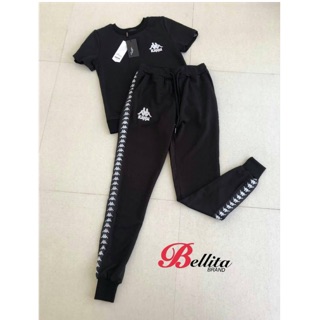 ป้าย Bellita ชุดเซ็ทกางเกงพิมพ์ลายคมชัด ลายสัญลักษ์ต่างๆของแบรนด์