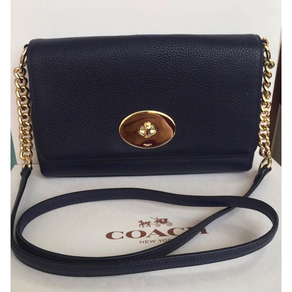 Coach polished pebble discount leather crosstown crossbody