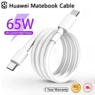 เครื่องชาร์จ Huawei 65W PD สายชาร์จเร็วสุด Type-C ถึง Type-C 1/1.5/2M สายอะแดปเตอร์แปลงไฟ