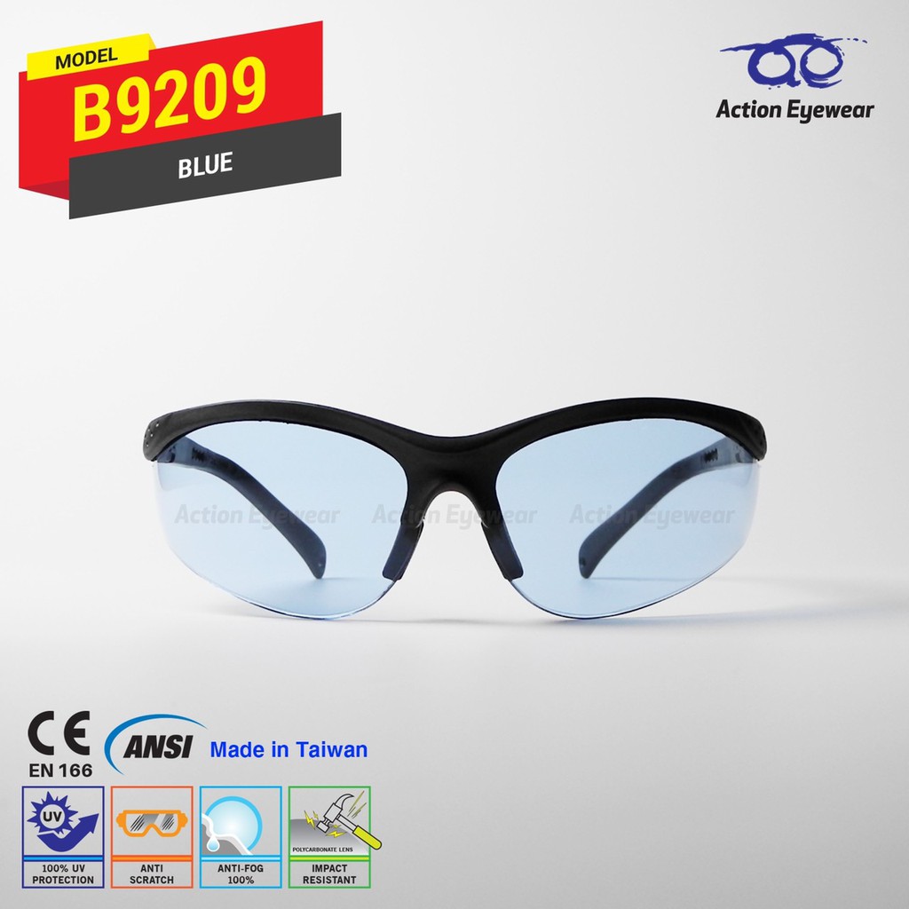 รุ่น B9209 แว่นตานิรภัย แบรนด์ Action Eyewear (กันฝ้า รูปที่ 8