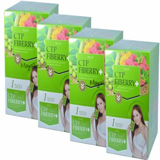 CTP Fiberry Detox ดีท็อกล้างสารพิษในลำไส้ 10 ซอง (4กล่อง)#523