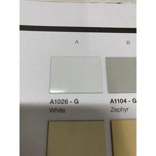 โฟเมก้า Wilsonart arborite A1026G สีขาวผิวเวา  80x 120 ซม หนา 0.7 มม