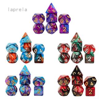 Two-color multi-sided dice set Cross-border supply Seven sets of digital dice set game dice