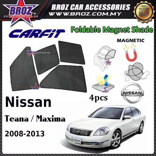 Carfit ม่านบังแดด แบบแม่เหล็ก พับได้ สําหรับ Nissan Teana (4 ชิ้น / ชุด)