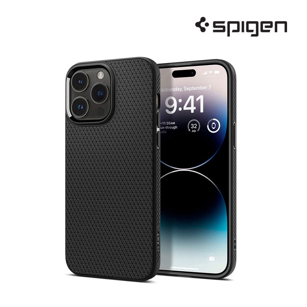 Spigen เคสมือถือสำหรับ ไอโฟน 14 / 14 Plus / 14 Pro / 14 Pro Max รุ่น Liquid Air : Black ราคา ถูกที่สุด ดีลบีเคเค แกลเลอรีภาพที่ 3