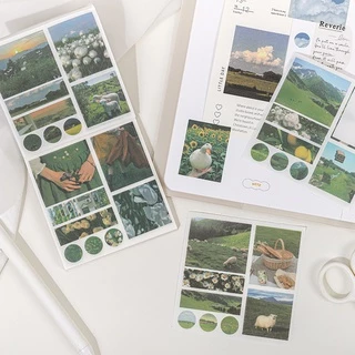 Journamm สติกเกอร์ ลายสุนทรียศาสตร์ DIY สําหรับตกแต่งสมุดอัลบั้ม เครื่องเขียน 40 ชิ้น ต่อแพ็ค