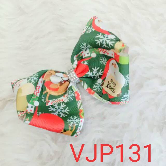 VJP 131 กิ๊บติดผมเด็กผู้หญิง jojo siwa xmas christmas bow motifs