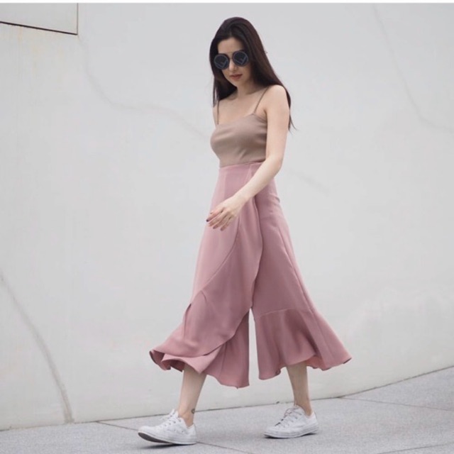 Twotwice ruffle pants in pink