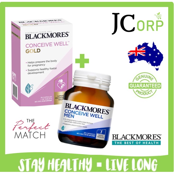 ส่งตรงจาก AUS [แพ็คเกจปกปิด] Blackmores conceive Well Gold & Men Package menevit elevit conceive plu