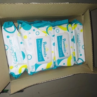 POOMSOFT ทิชชู่เปียก ทิชชูเปียกเด็กแรกเกิด 80แผ่น Baby Wipes x 5 แพ็ค (400 แผ่น) ทิชชู่เปียกเด