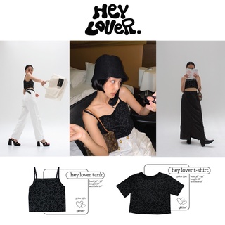 Highestjump hey lover tank/tshirt เสื้อกริ๊ตเตอร์ลายหัวใจ