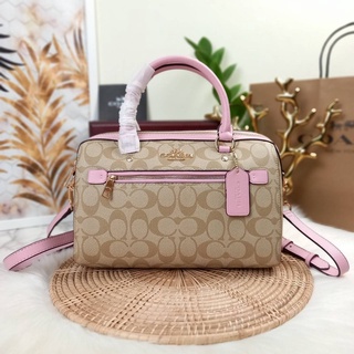 COACH ROWAN SATCHEL IN SIGNATURE CANVAS (COACH F83607)